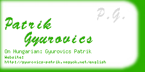 patrik gyurovics business card